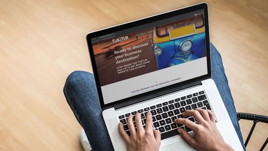 Website user engaging in website chat