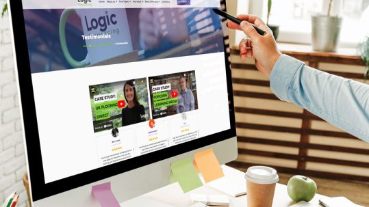 The Logic Resourcing website where the case study videos are displayed.
