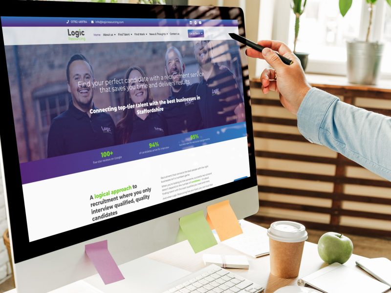Stoke-on-Trent based recruitment company Logic Resourcing's new website on an iMac