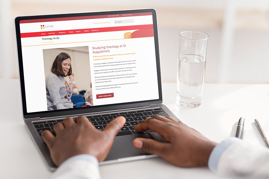 St Augustine’s College of Theology website theology page design