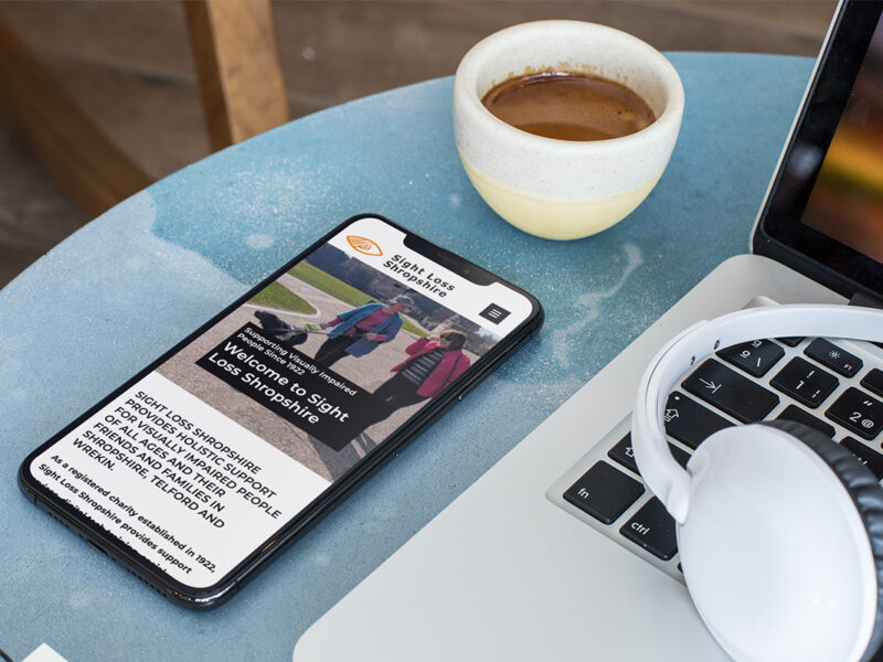 Sightloss Shropshire-Website homepage design